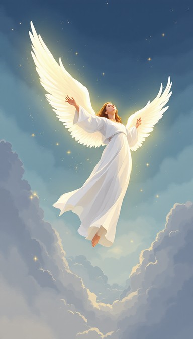 Free Angel Ascending Sky Image - Angel, Sky, Clouds | Download at StockCake