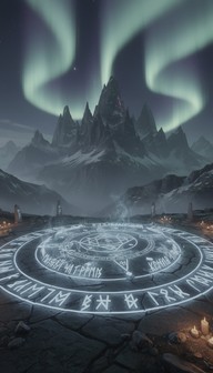 Free Aurora Mountain Ritual Image - Mountains, Aurora, Runes | Download ...