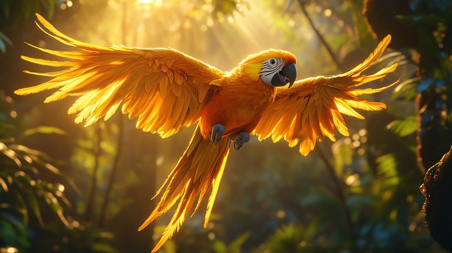 Free Parrot in Flight Image - Parrot, Flight, Orange | Download at ...