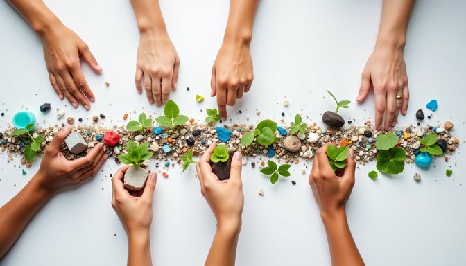 Recycle Collaboration Free Recycling Together Grows Image - Recycling, Sustainability, Hands ...