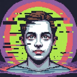 Free Glitched Pixel Portrait Image - Pixelart, Glitch, Digital ...