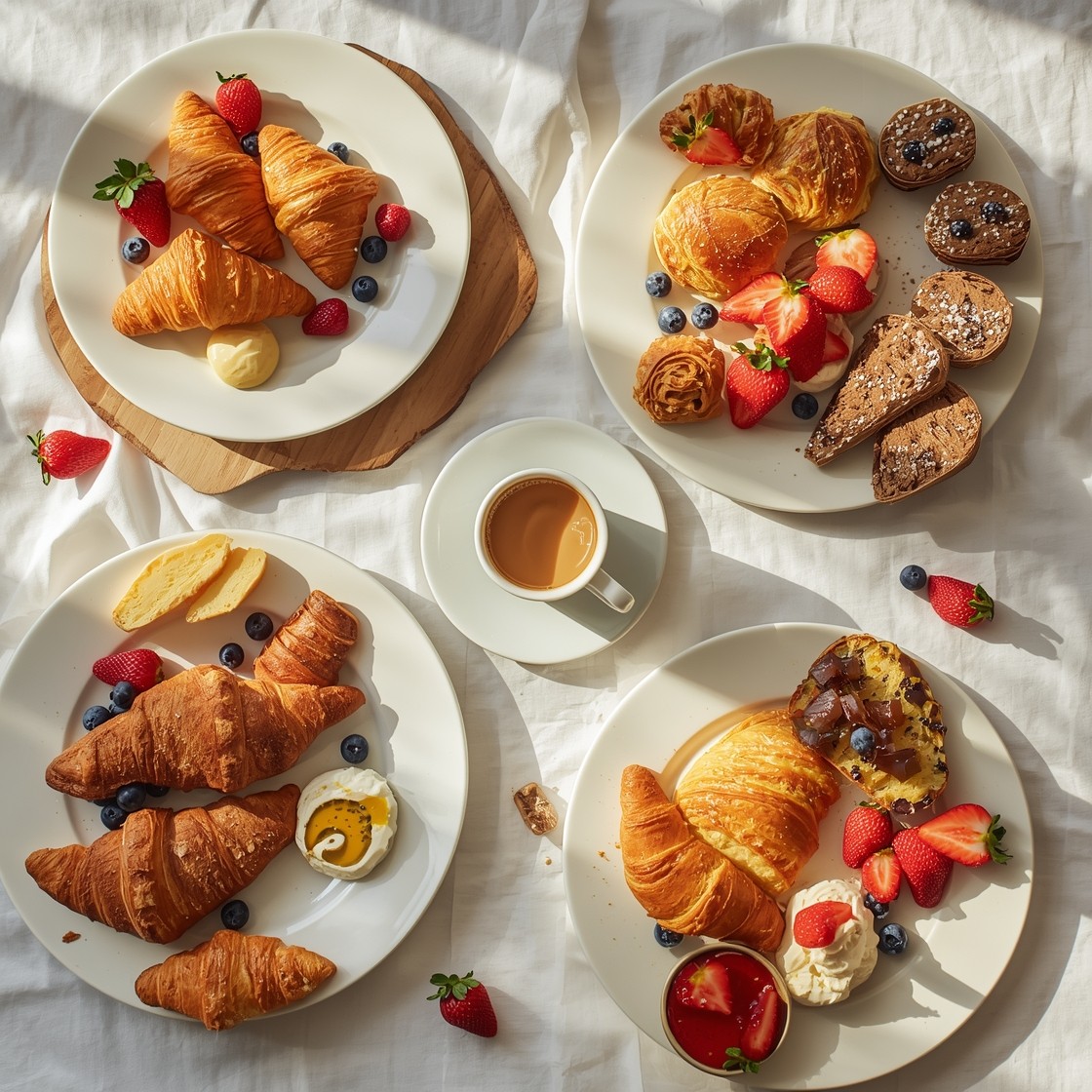 Free Gourmet Breakfast Spread Photo - Breakfast, Croissants, Berries ...