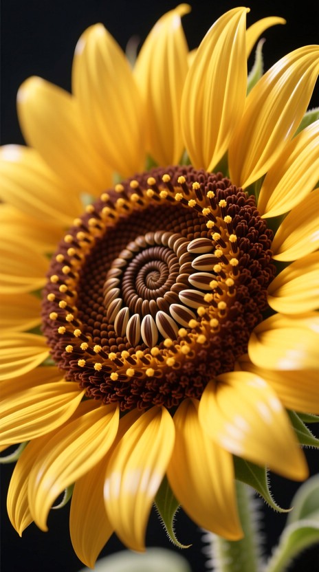 Free Golden Fibonacci Spiral Image - Sunflower, Fibonacci, Spiral ...