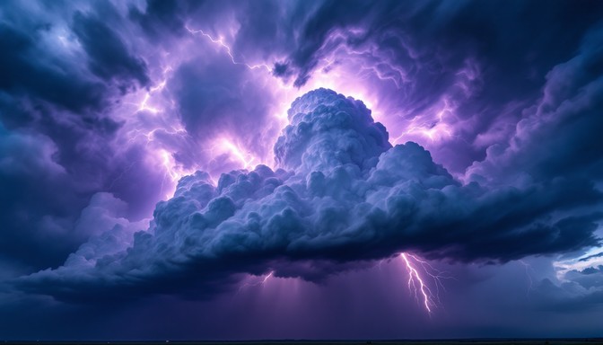 Free Purple Storm Lightning Image | Download at StockCake