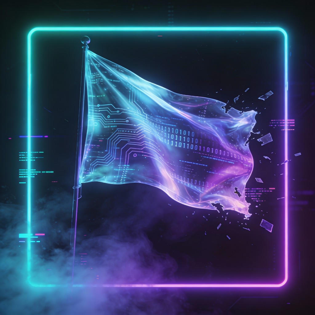 Free Digital Flag Ethereal Image - Cyberpunk, Neon, Holographic ...