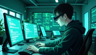 Free Midnight Code Dive Image - Cyberpunk, Coding, Programmer ...