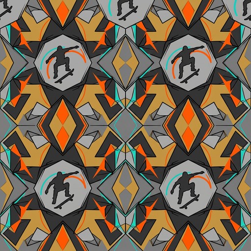 Free Urban Skate Pattern Image - Skateboarding, Geometric, Pattern ...