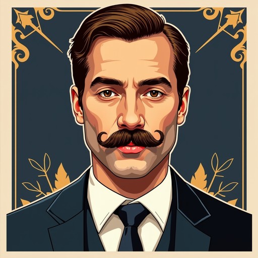 Mustache Portrait Free Elegant Vintage Portrait Image - Gentleman, Mustache, Portrait ...