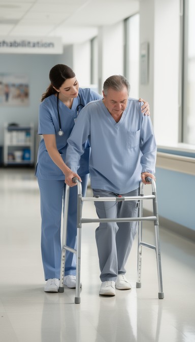Free First Steps Forward Image - Nurse, Patient, Walker | Download at ...