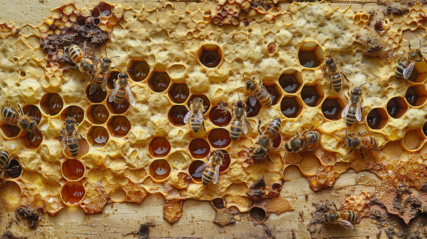 Free Bees on Comb Photo - Bees, Honeycomb, Honey | Download at StockCake