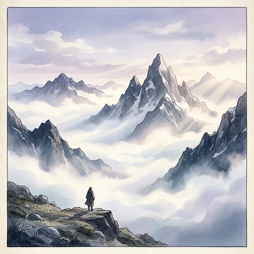 Free Mountains Through Mist Image - Mountains, Mist, Fog | Download at ...