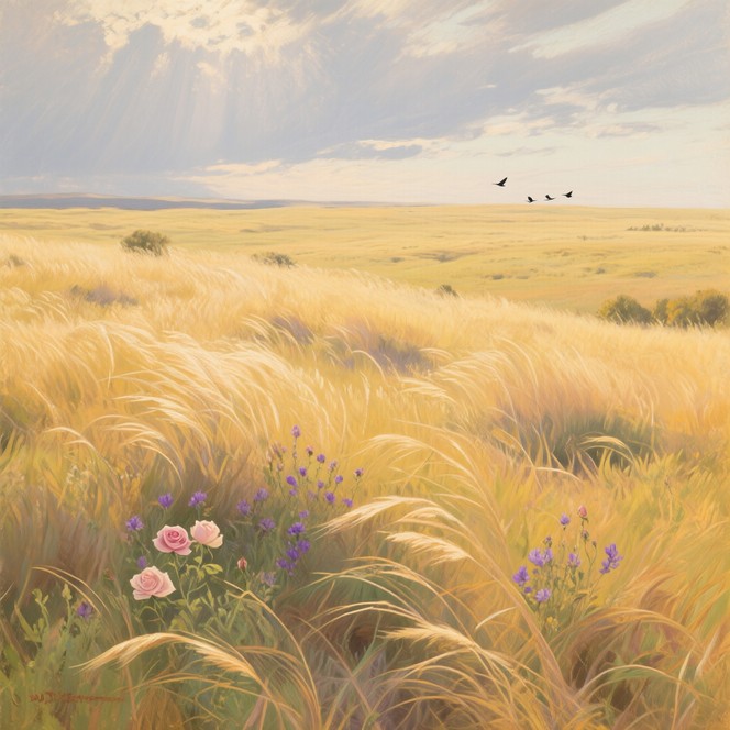 Large Prairie Free Golden Prairie Serenity Image | Download at StockCake