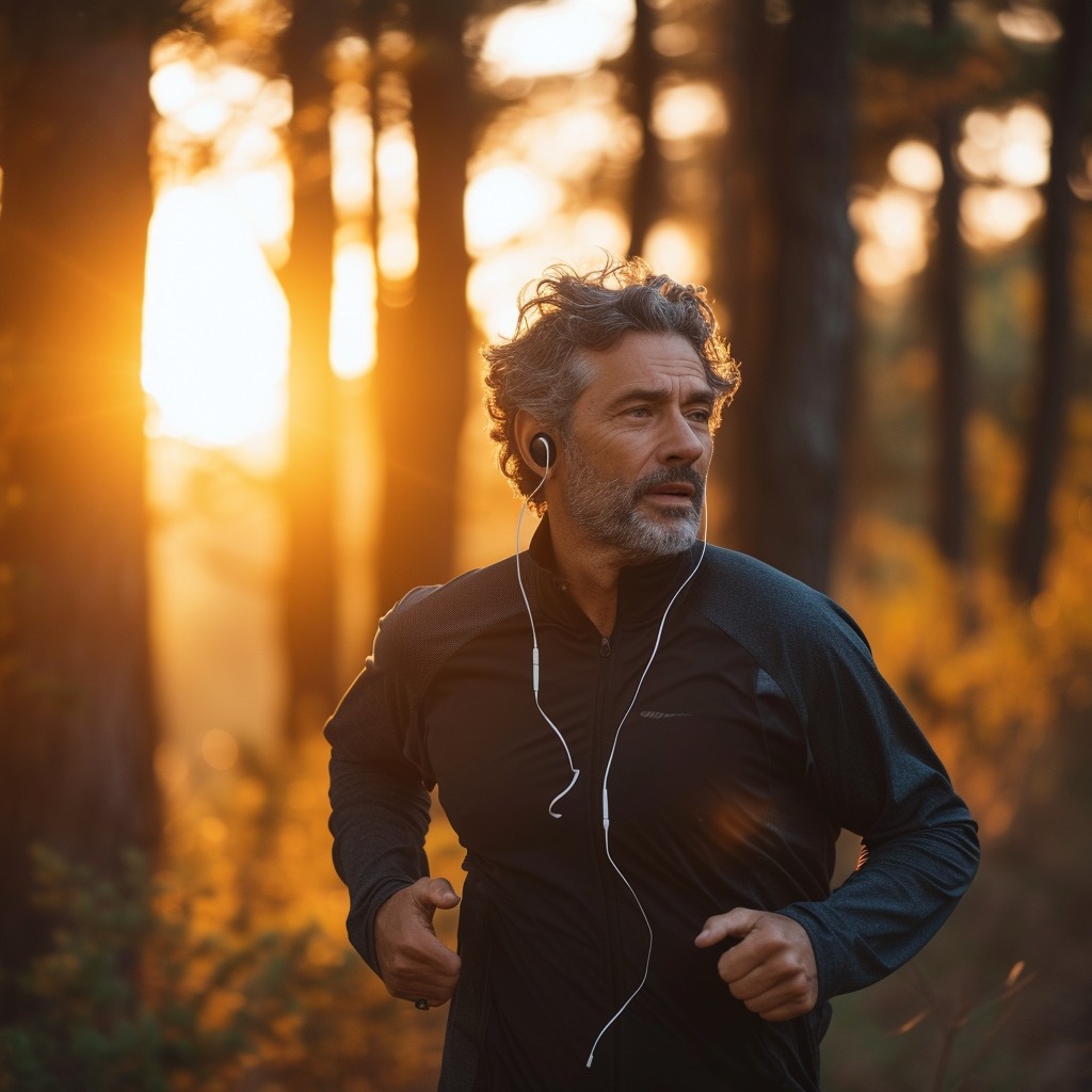 Free Sunset Forest Run Image - Running, Man, Forest | Download at StockCake