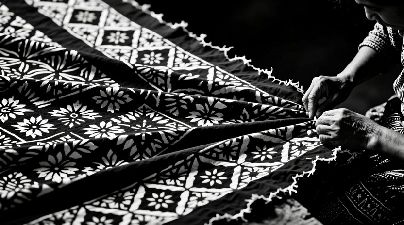 Textiles Traditional Performance Free Traditional Textile Artistry Image - Saree, Monochrome, Embroidery ...