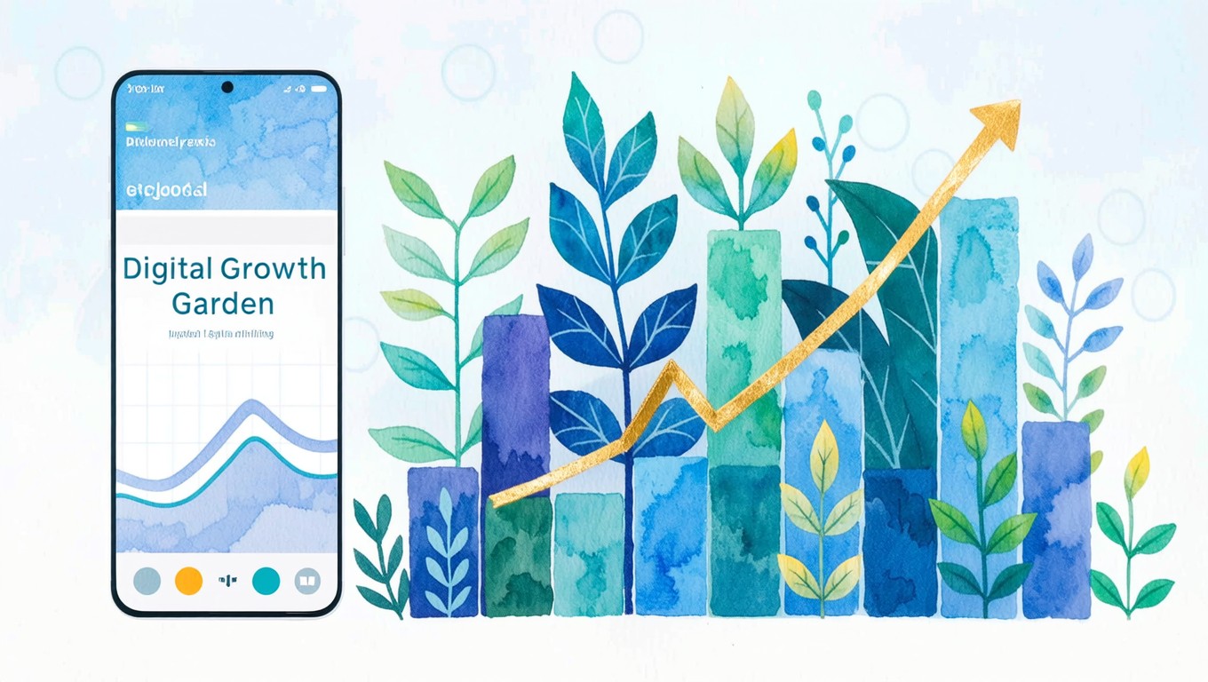 Free Digital Growth Flourishes Image - Watercolor, Digital, Growth ...