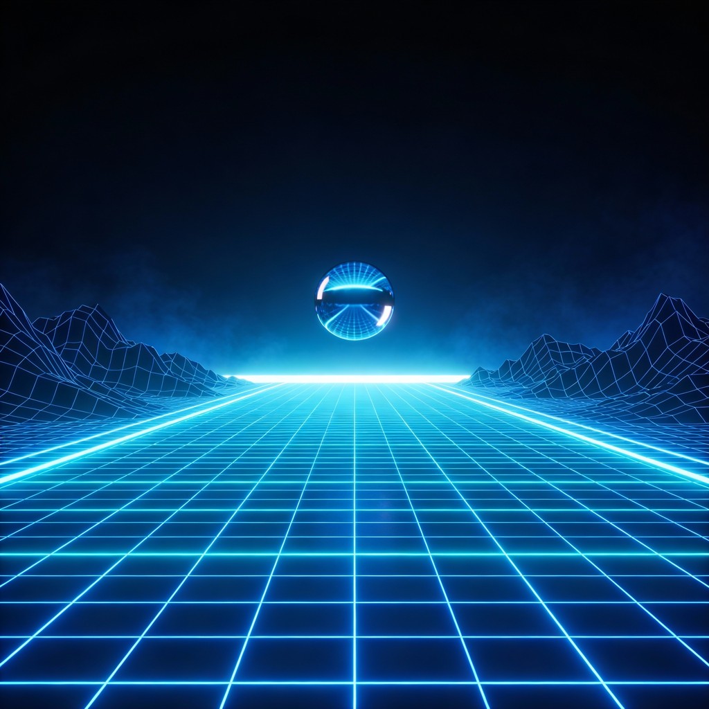 Free Neon Grid Sphere Image - Synthwave, Neon, Grid | Download at StockCake