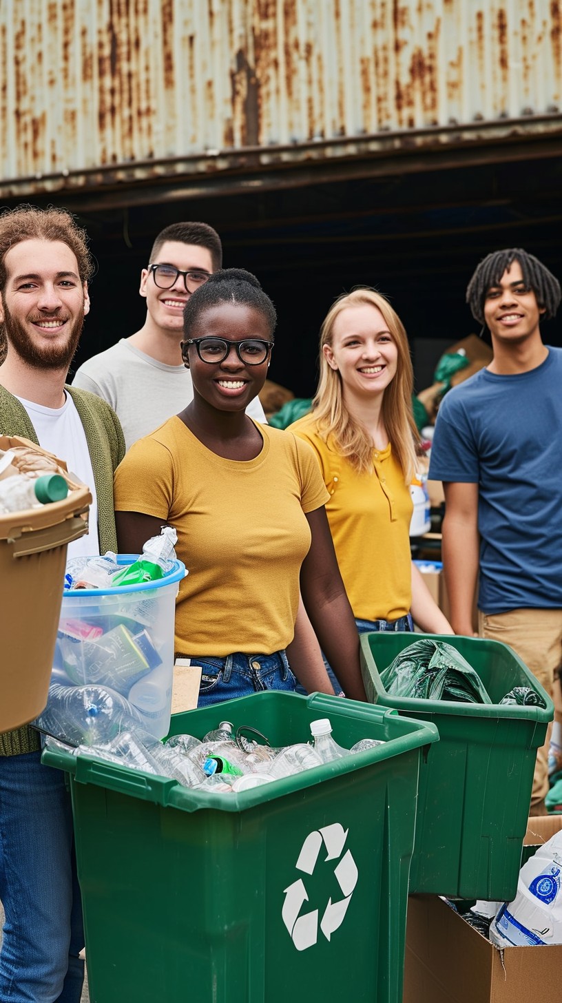 Recycle Collaboration Free Community Recycling Effort Image - Volunteering, Recycling, Young ...