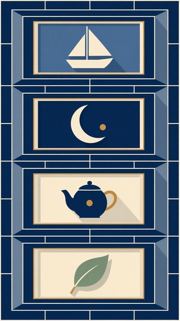 Download Navy Tile Panels Image - Illustration, Vector, Flat | StockCake