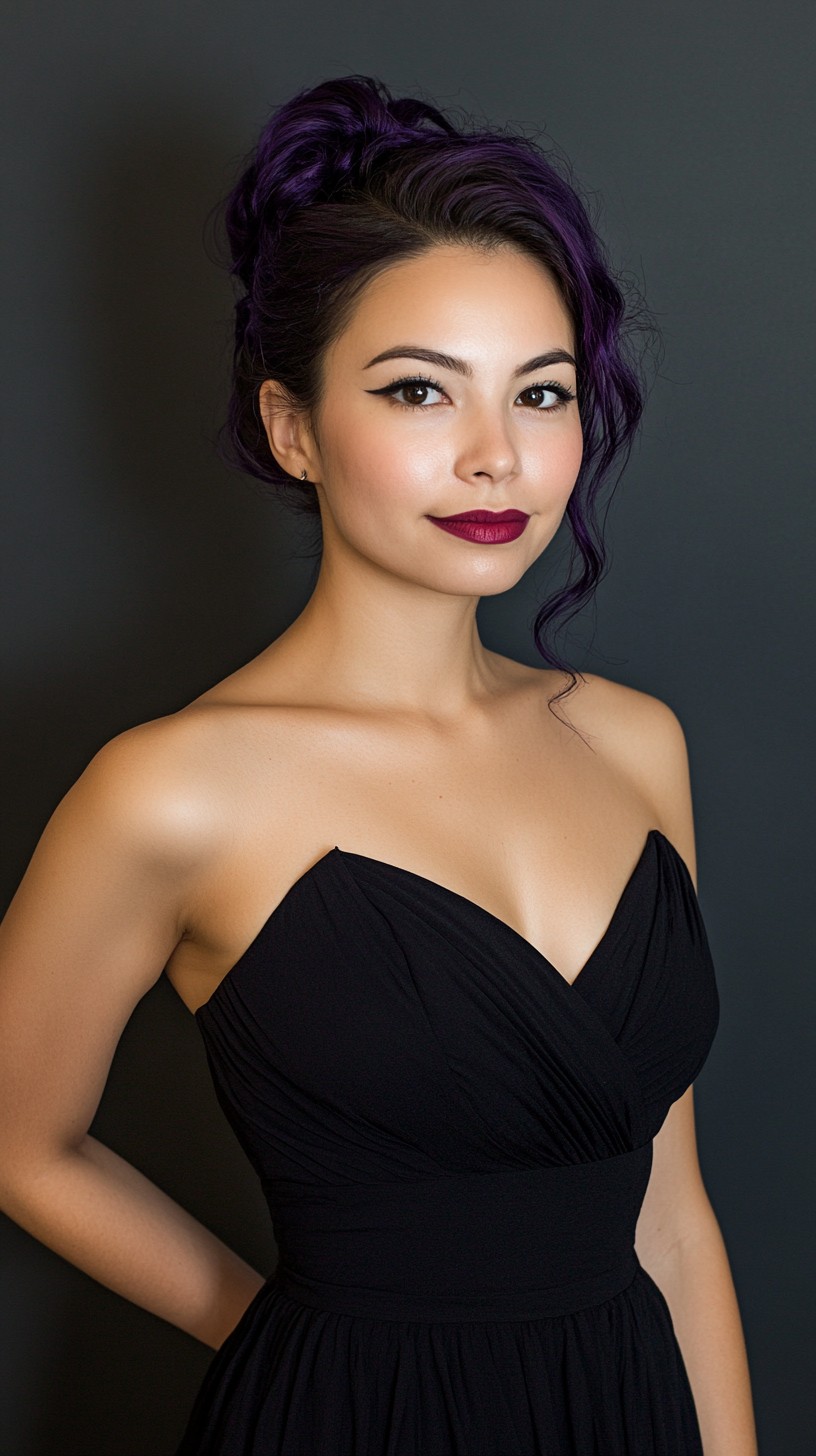 Free Elegant woman posing Image - Elegance, Woman, Purple | Download at ...