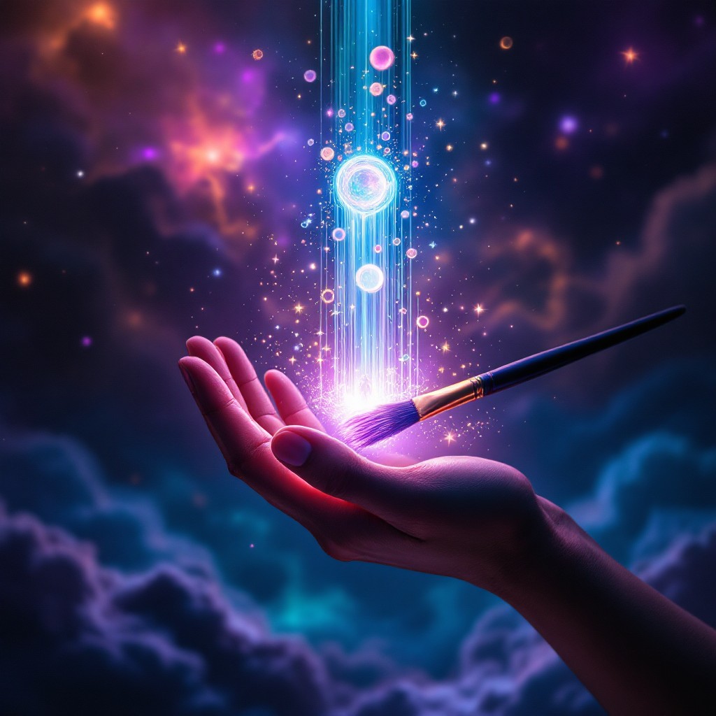 Free Cosmic Creation Brush Image - Magical, Cosmic, Paintbrush ...