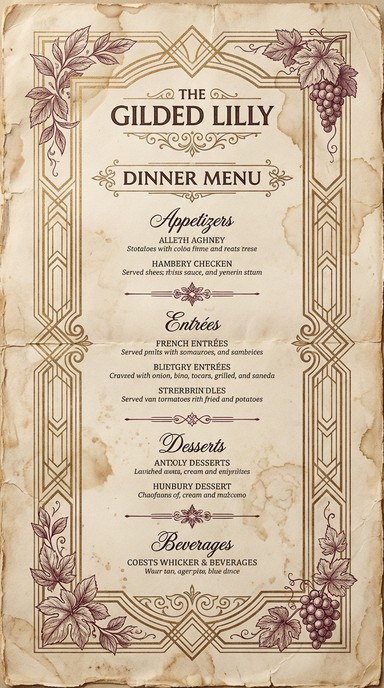 Free Vintage Menu Design Image - Vintage, Menu, Restaurant | Download ...