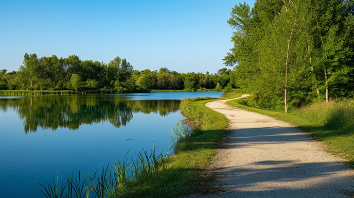 Free Serene Lakeside Path Image - Scenery, Lake, Mountains | Download ...