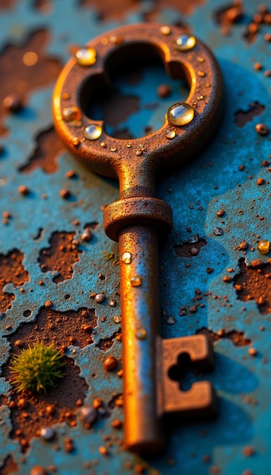 Free Forgotten Brass Key Image - Key, Rust, Brass | Download at StockCake