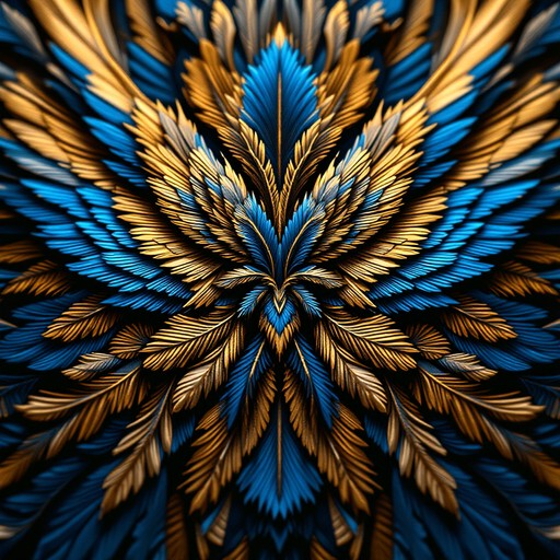 Free Metallic Eagle Pattern Image - Abstract, Symmetrical, Feathers ...