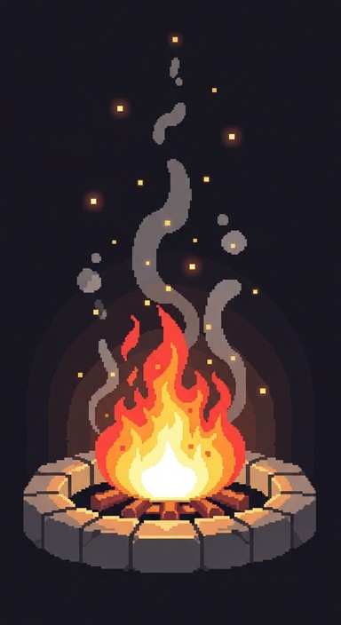 Free Cozy Pixel Fire Image - Fireplace, Flames, Fire | Download at ...