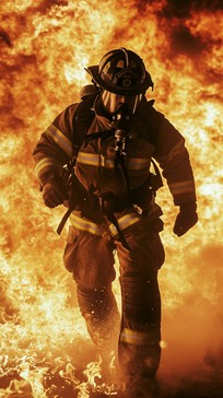 Free Firefighter in Action Image - Firefighter, Blaze, Courage ...
