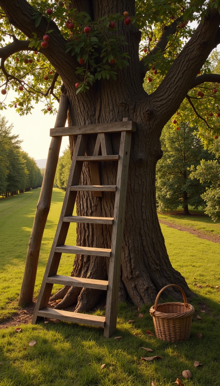 Free Rustic Tree Ladder Image - Ladder, Tree, Orchard | Download at ...