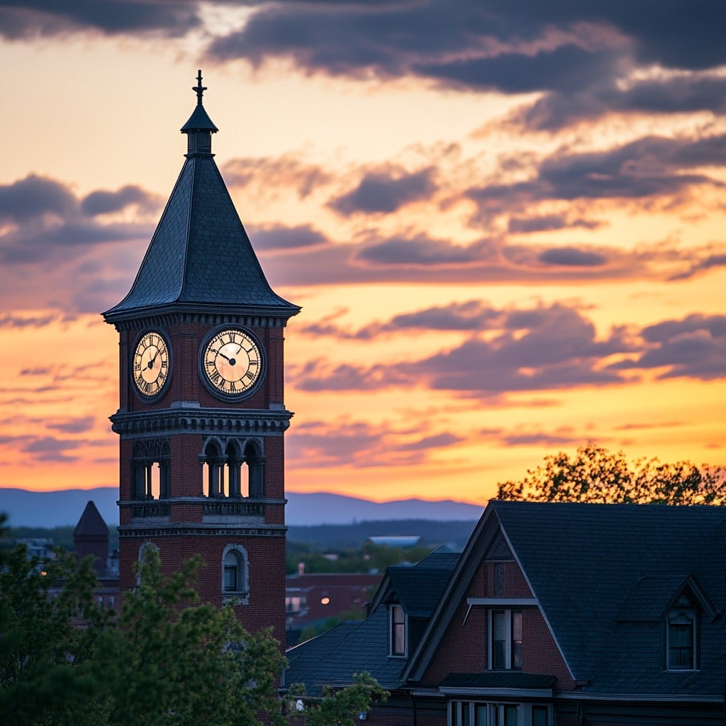 Free Sunset Clock Tower Image - Sunset, Tower, Clock | Download at ...