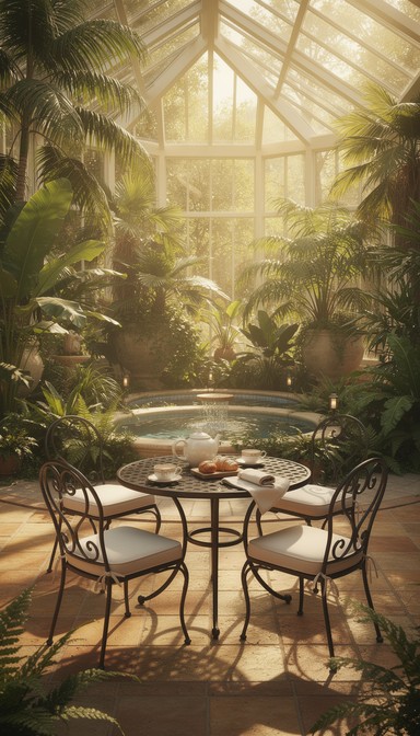 Free Tropical Garden Retreat Image - Greenhouse, Conservatory, Tropical ...