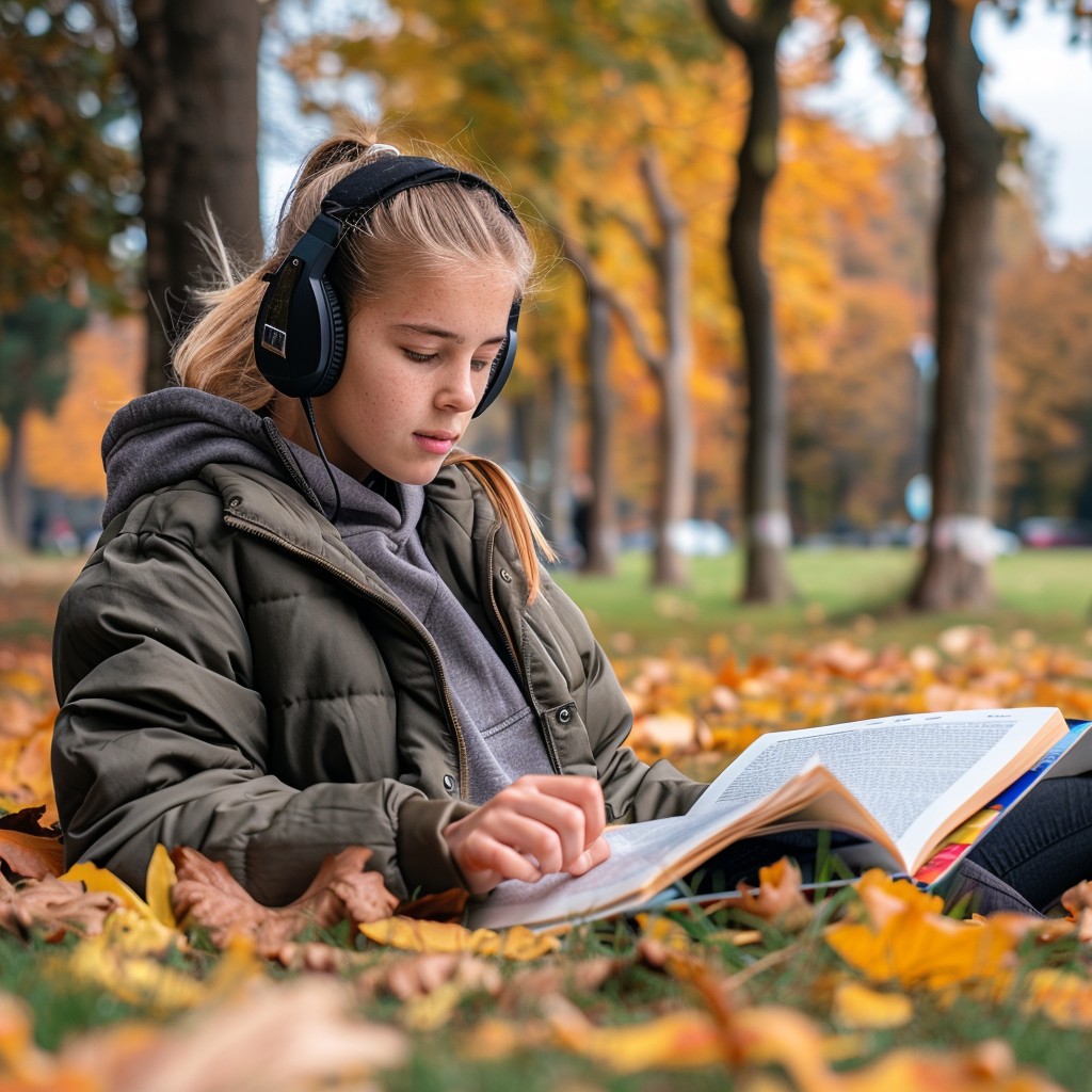 Free Autumn Reading Session Image - Reading, Autumn, Headphones ...