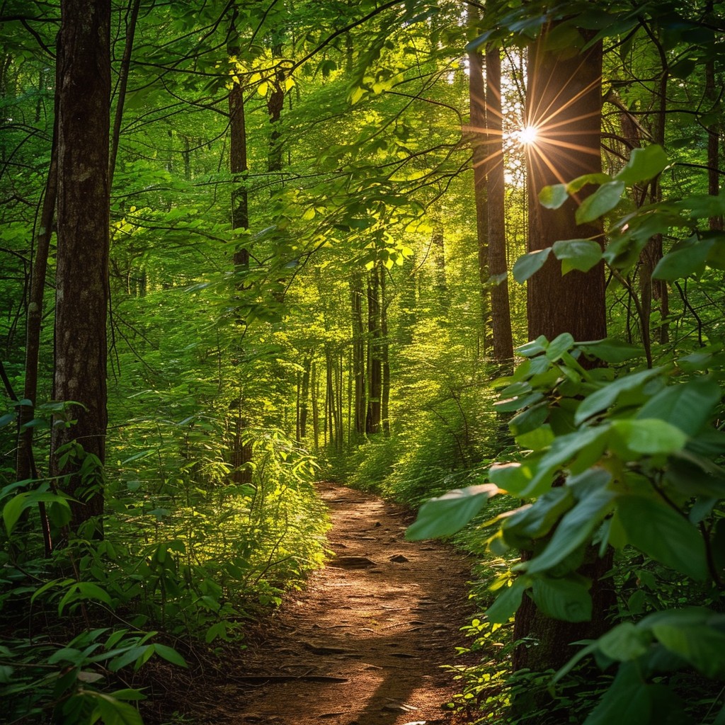 Free Serene Forest Path Image - Forest, Pathway, Sunlight | Download at ...