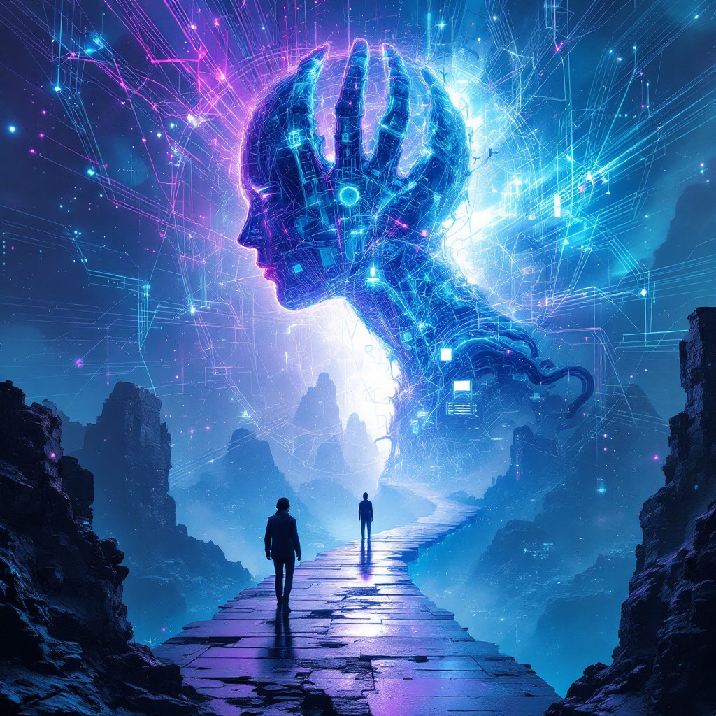 Free Quantum Mind Bridge Image - Cyberpunk, Consciousness, Digital ...