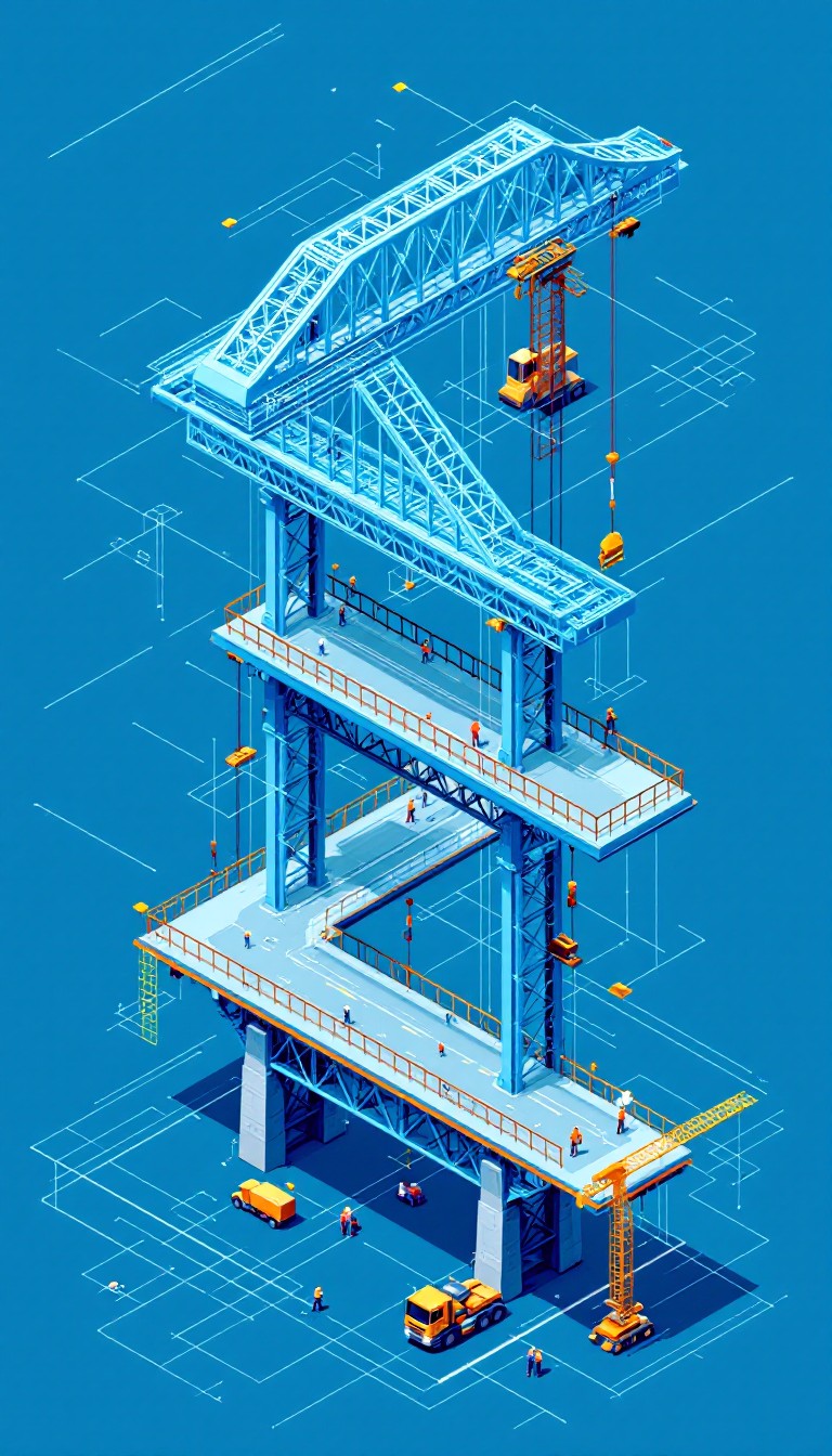 Free Bridge Assembly Sequence Image - Bridge, Construction, Blueprint ...