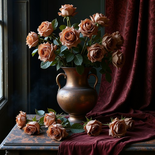 Still Life With Roses Free Vintage Rose Still-life Image - Roses, Vases, Burgundy | Download ...