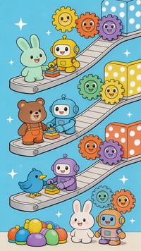 Free Cheerful Factory Friends Image - Illustration, Children, Factory ...