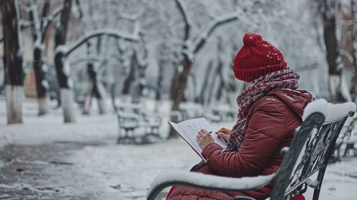 Snow Reading Free Winter Reading Break Image - Winter, Reading, Woman | Download at ...
