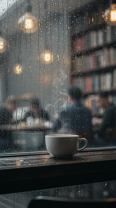 Free Rainy Cafe Dreams Image - Cafe, Coffee, Rain | Download at StockCake