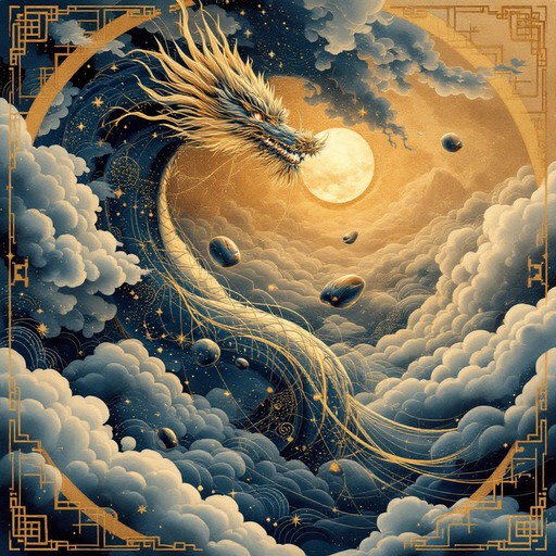 Dragon Wind Pattern Free Celestial Dragon Ascends Image - Dragon, Celestial, Clouds ...
