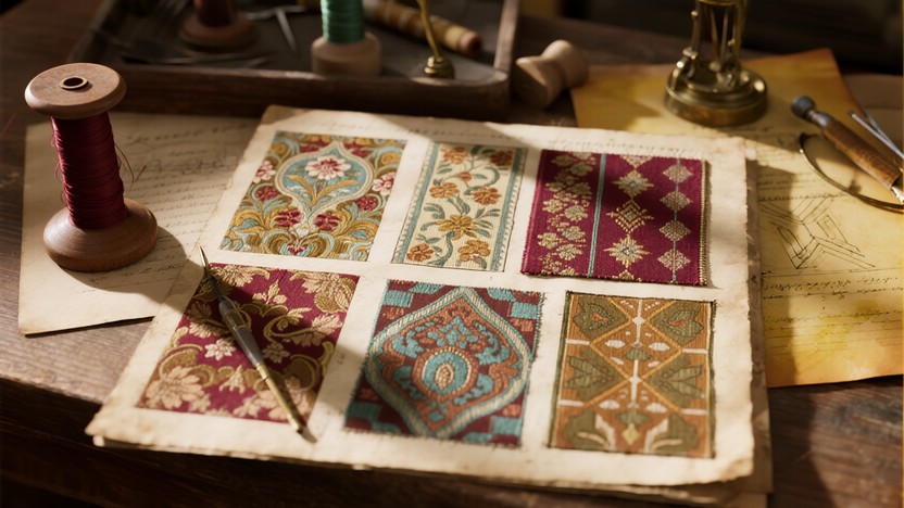 Historical Textiled Patterns Free Jacquard Pattern Archive Image | Download at StockCake