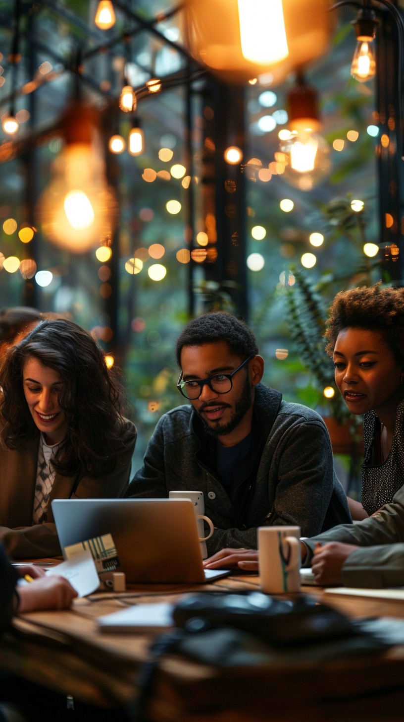 Weekend Teamwork Download Teamwork at Night Image - Teamwork, Cafe, Laptop | StockCake