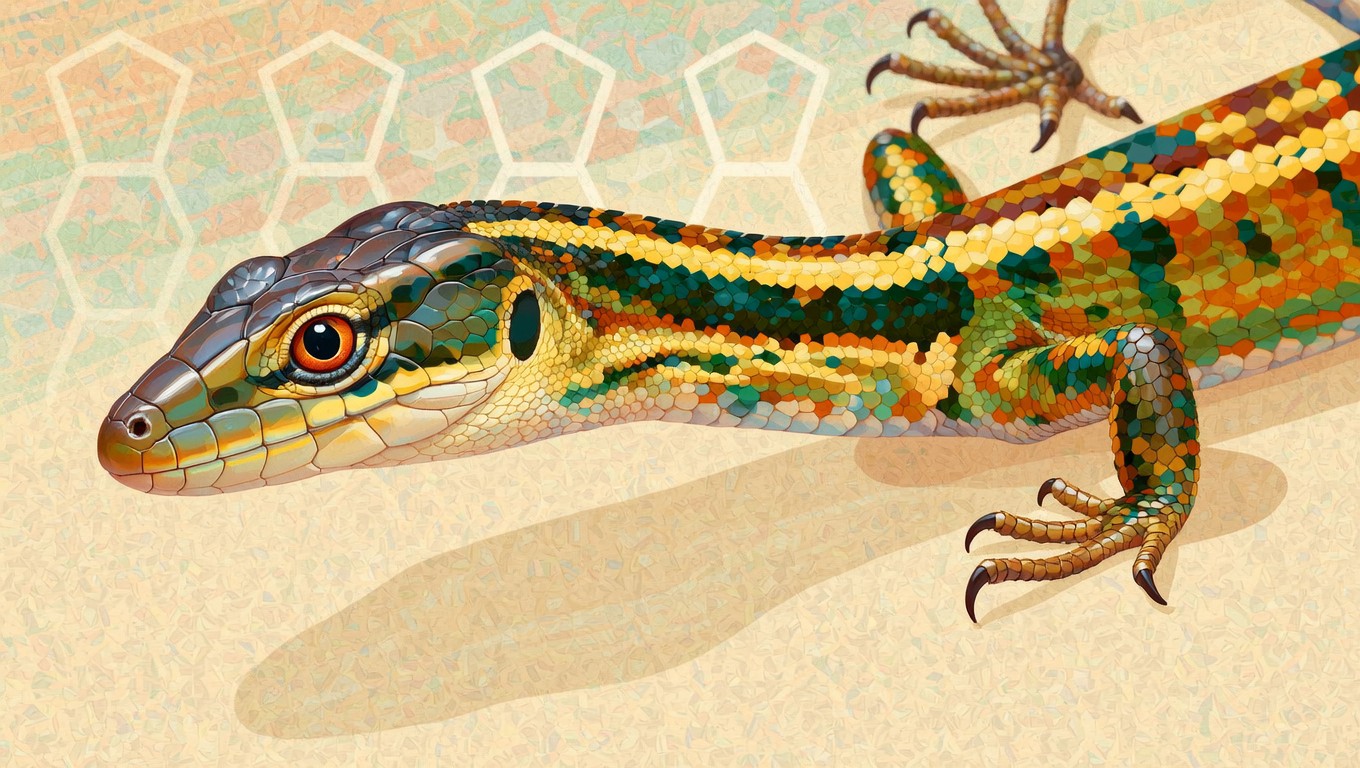 Free Geometric Lizard Illustration Image - Lizard, Reptile ...