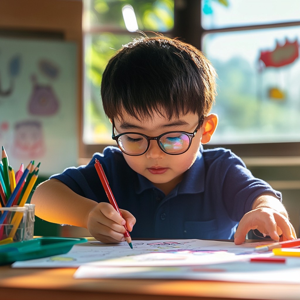 Free Boy coloring intensely Image - Boy, Coloring, Glasses | Download ...