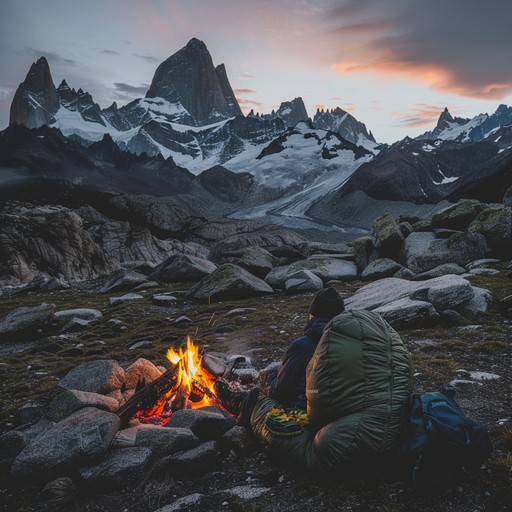Free Mountain Camping Scene Image - Mountains, Sunset, Camping ...