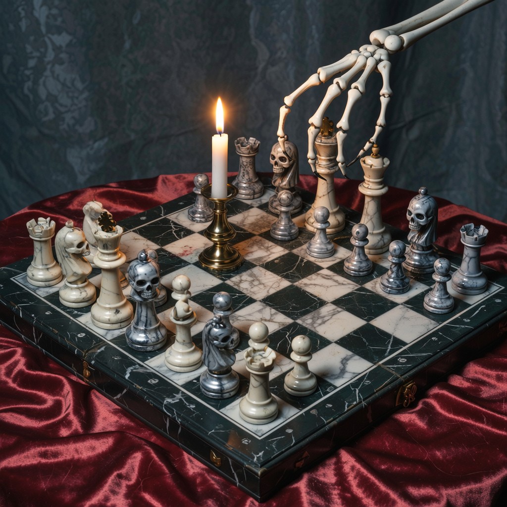 Death Rider Chess Set Free Death's Chess Game Photo - Gothic, Chess, Macabre | Download at ...