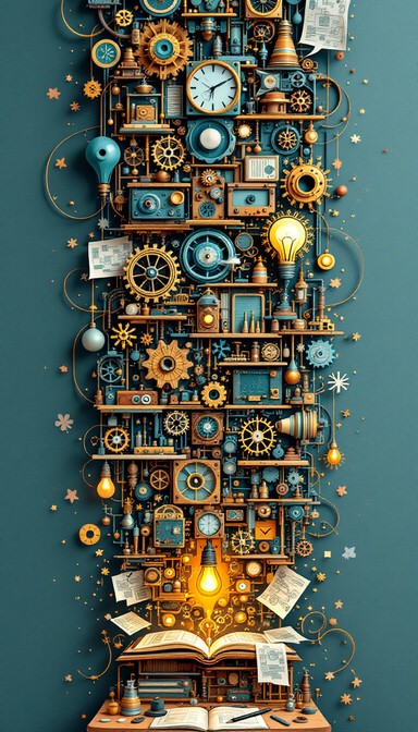 Free Inventor's Paper Dreams Image - Papercraft, Workshop, Mechanical ...