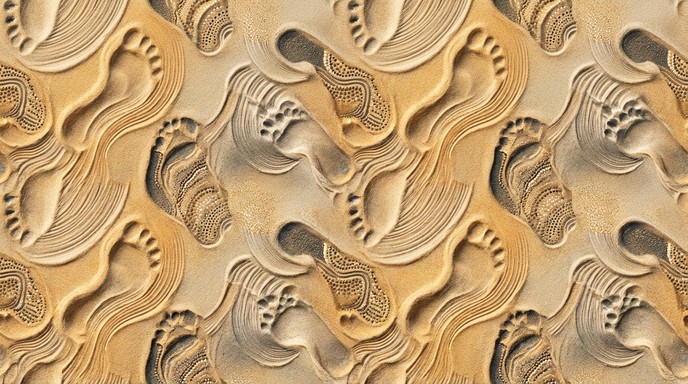 Repeating Pattern Footprint Free Footprints Sand Pattern Image - Footprints, Sand, Pattern ...